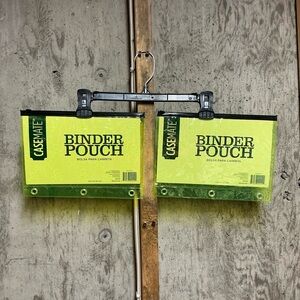 Casemate Binder Pouch Green Yellow Skull & Crossbones 3-Ring 2-Pack